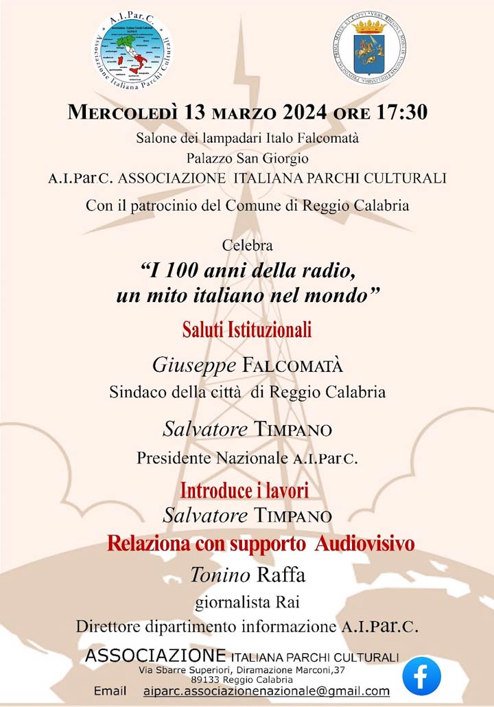 L'incontro "I 100 anni della radio un mito italiano nel mondo"