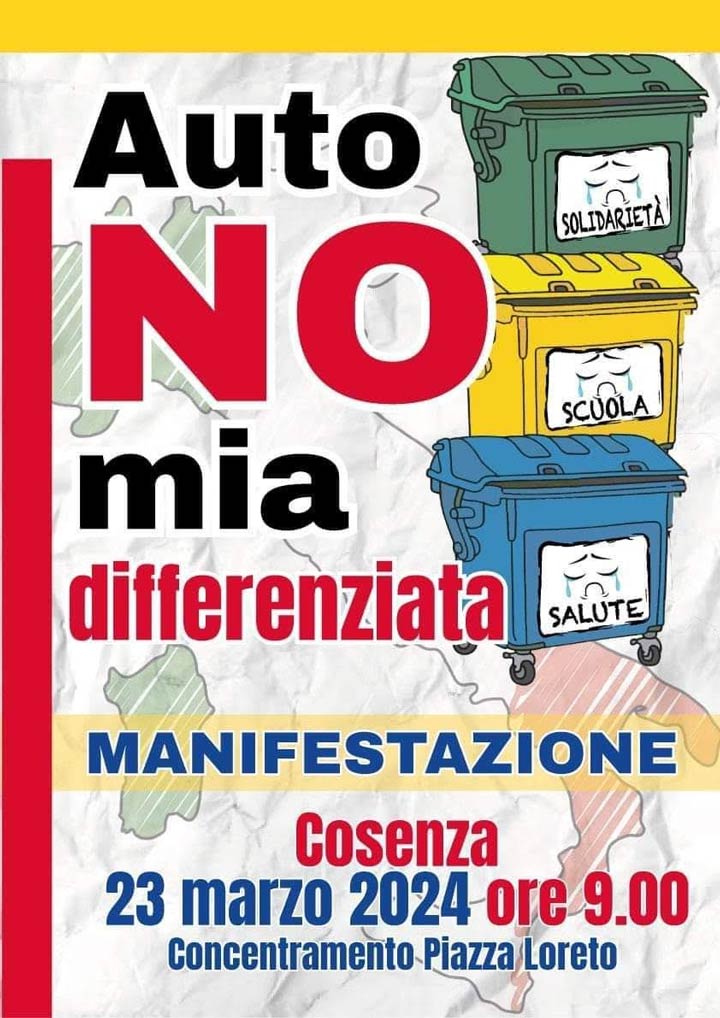 Mercoledì a Cosenza la Cgil presenta l'iniziativa contro l'autonomia differenziata