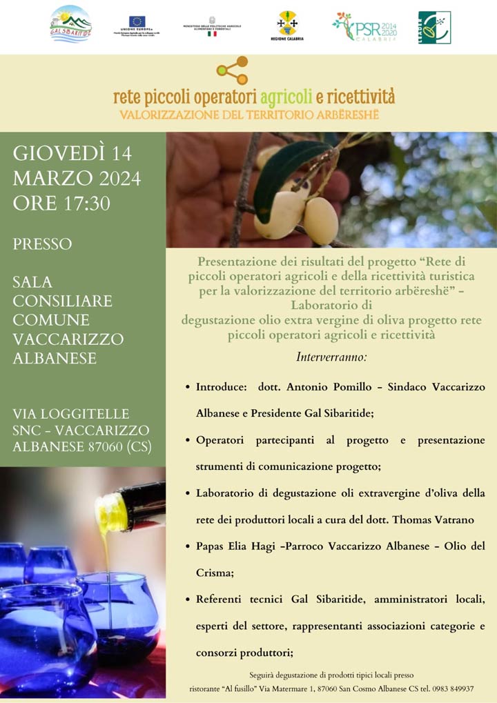 VACCARIZZO (CS) - Un progetto per la tutela della oliva bianca