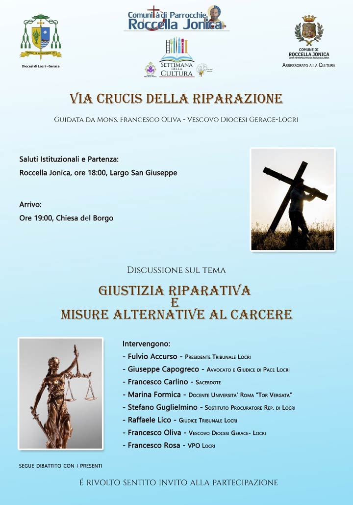 ROCCELLA JONICA (RC) - Domani Via Crucis della Riparazione guidata da mons. Oliva