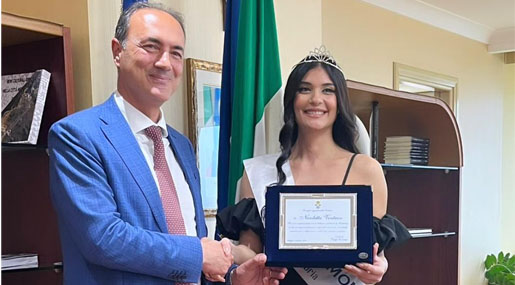 Miss Mondo Calabria 2023 premiata al consiglio regionale