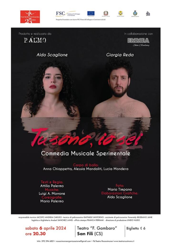 Sabato la commedia musicale "Tu sono, io sei"