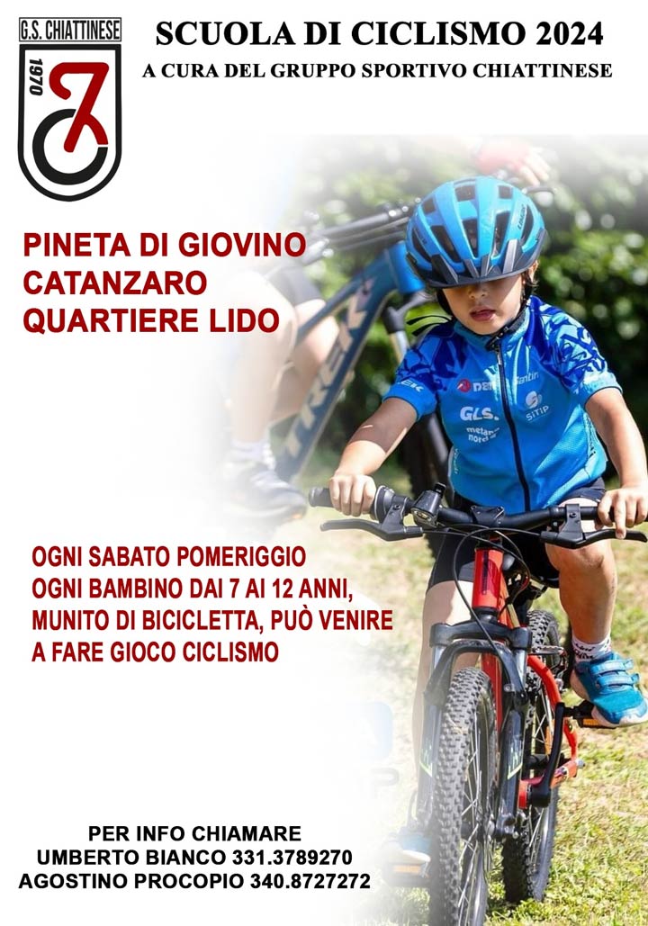 CATANZARO - Scuola di ciclismo, riprende il progetto del Gruppo sportivo Chiattinese