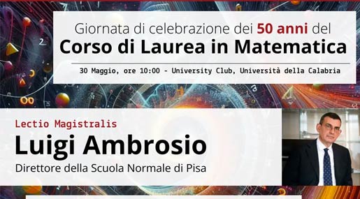 Si celebrano i 50 anni del Corso di Laurea in Matematica dell'Unical