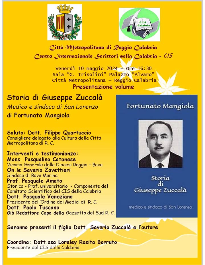 Si presenta il libro "Storia di Giuseppe Zuccalà"