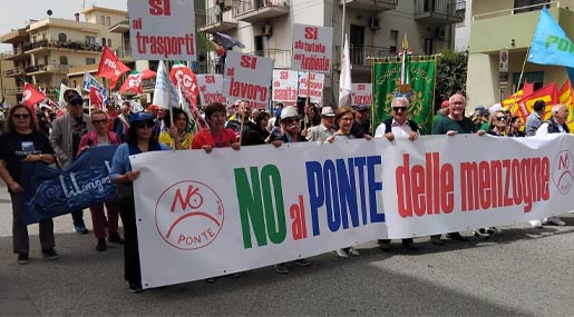 Il Movimento No Ponte rilancia la mobilitazione: Appuntamento al 29 maggio a Villa