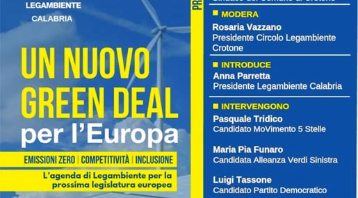 Mercoledì confronto tra Legambiente Calabria e i candidati alle elezioni europee