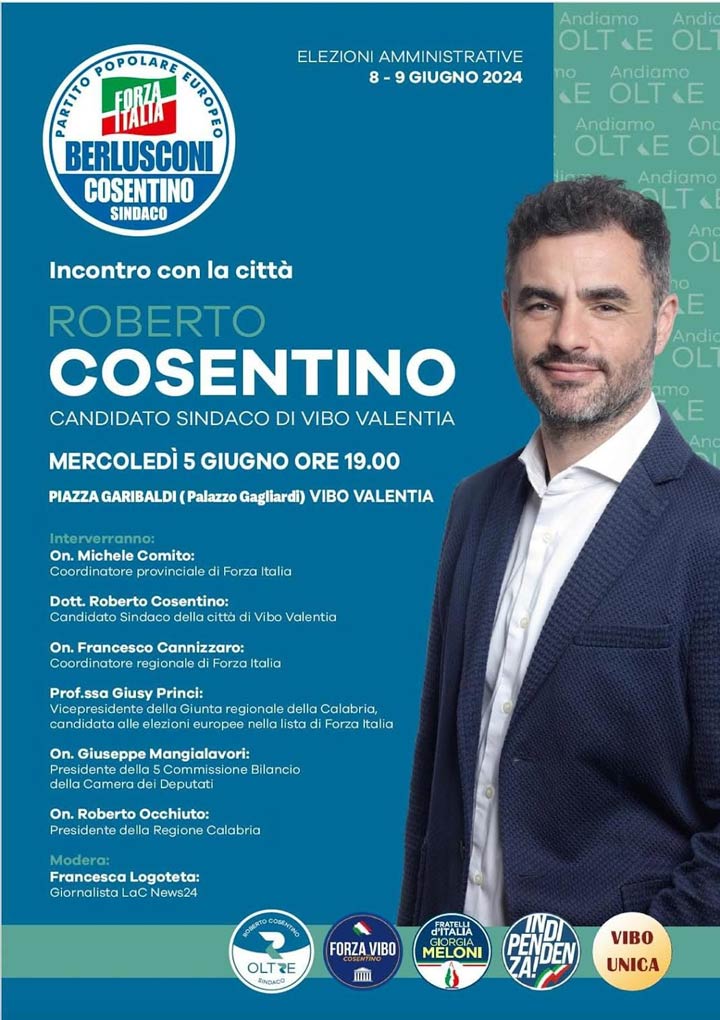 Il candidato a sindaco Cosentino incontra la città