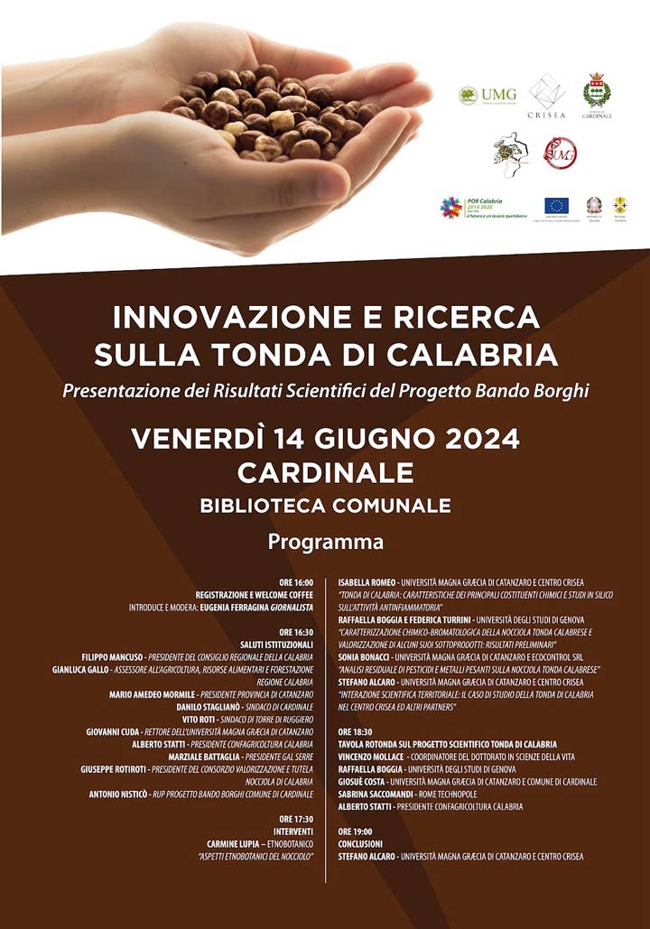 Il 14 giugno il convegno scientifico sulla Nocciola tonda di Calabria