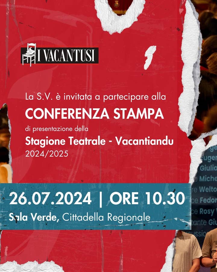 Venerdì in Cittadella si presentano i progetti Arteca, Calabria Teatro e Vacantiandu