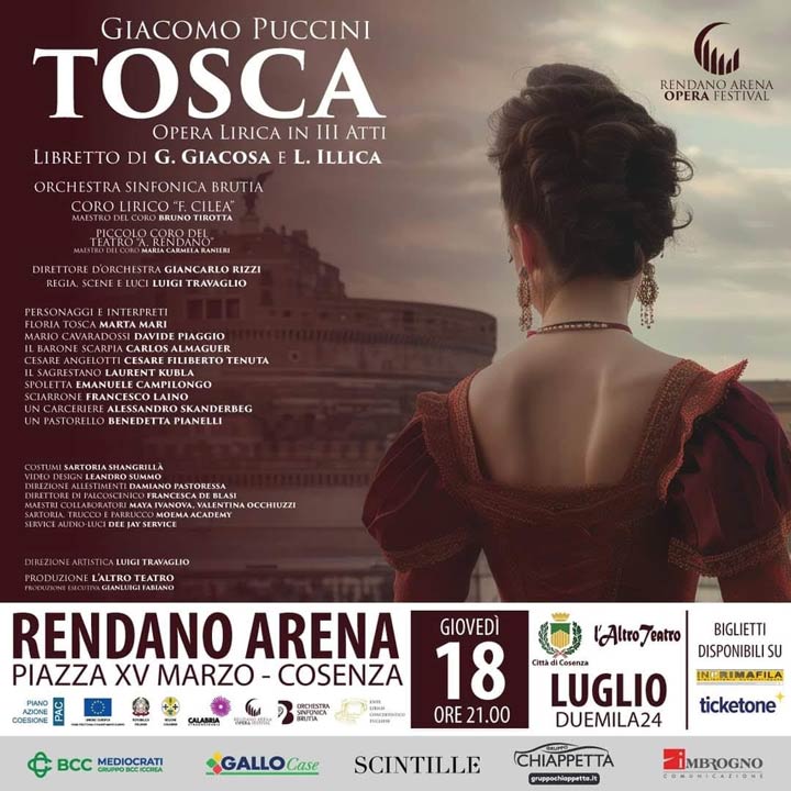 Giovedì al Rendano in scena la "Tosca"