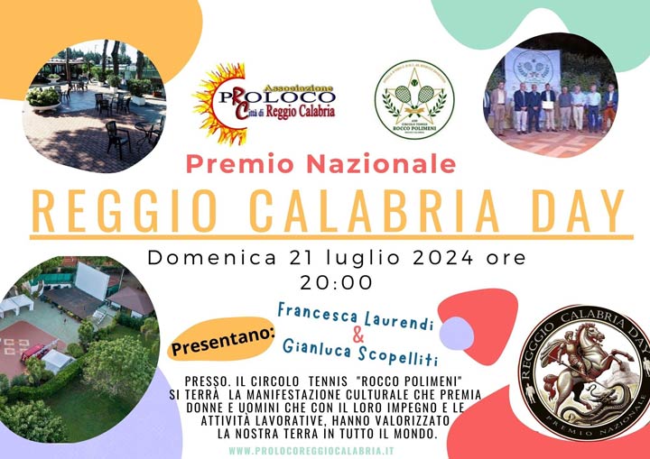 Domenica a Reggio si premiano le eccellenze reggine col Premio Reggio Calabria Day