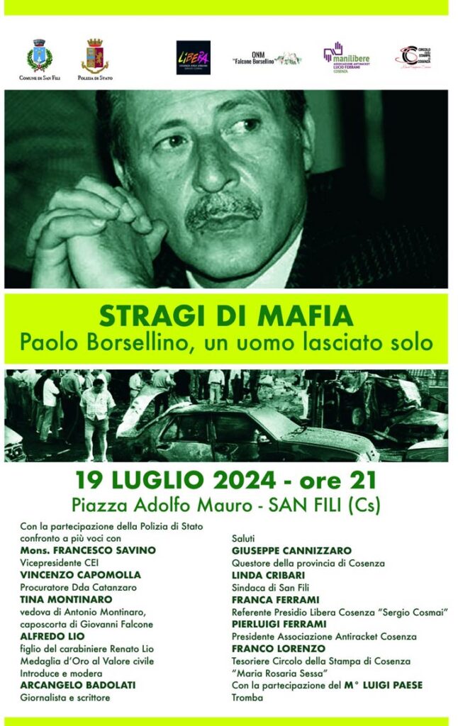 L'incontro "Stragi di Mafia - Paolo Borsellino, un uomo lasciato solo"