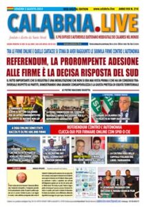 Calabria.Live venerdì 2 agosto 2024