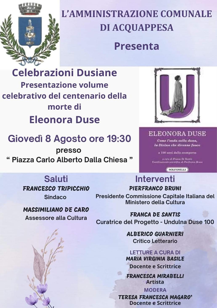 Giovedì si celebra il centenario della scomparsa di Eleonora Duse