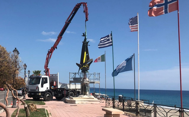 SIDERNO (RC) - Al via lavori di messa in sicurezza e restauro del Monumento al marinario