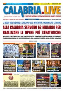 Calabria.Live quotidiano venerdì 13 settembre 2024