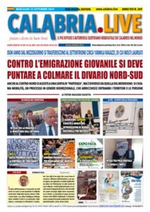 Calabria.Live quotidiano mercoledì 25 settembre 2024