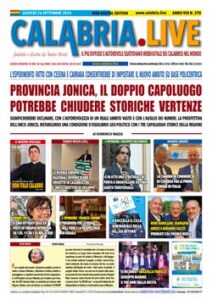 Calabria.Live quotidiano giovedì 26 settembre 2024