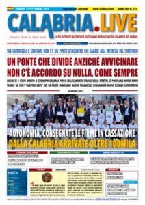 Calabria.Live quotidiano venerdì 27 settembre 2024