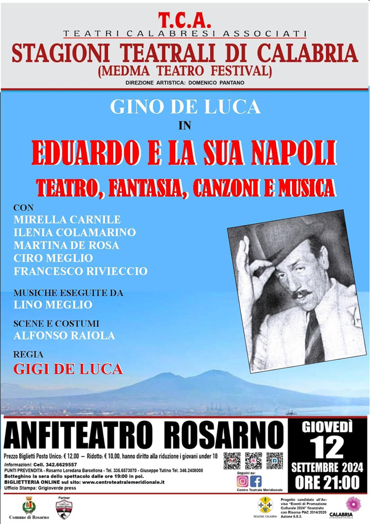 A Rosarno e Locri in scena "Eduardo e la sua Napoli"