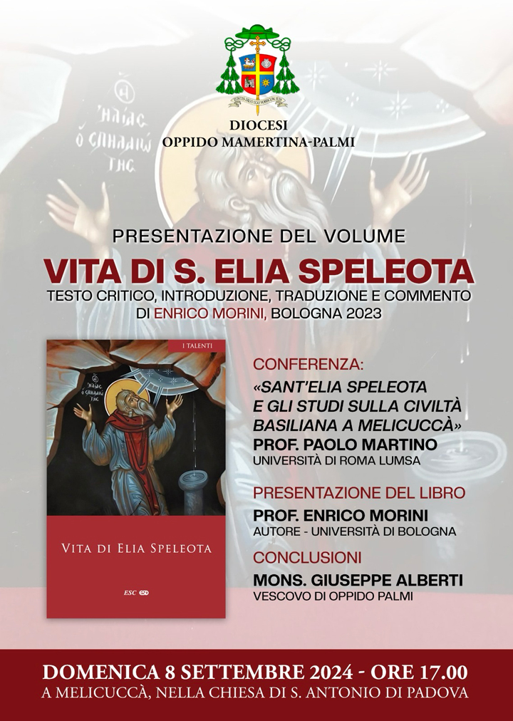 Si presenta il libro "Vita di S. Elia Speleota"