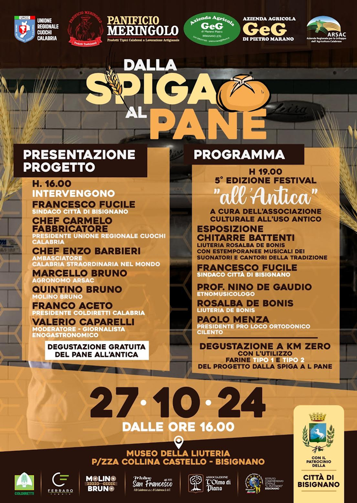 Domenica si presenta il progetto "Dalla spiga al pane"