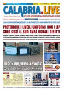 Calabria.Live quotidiano venerdì 25 ottobre 2024