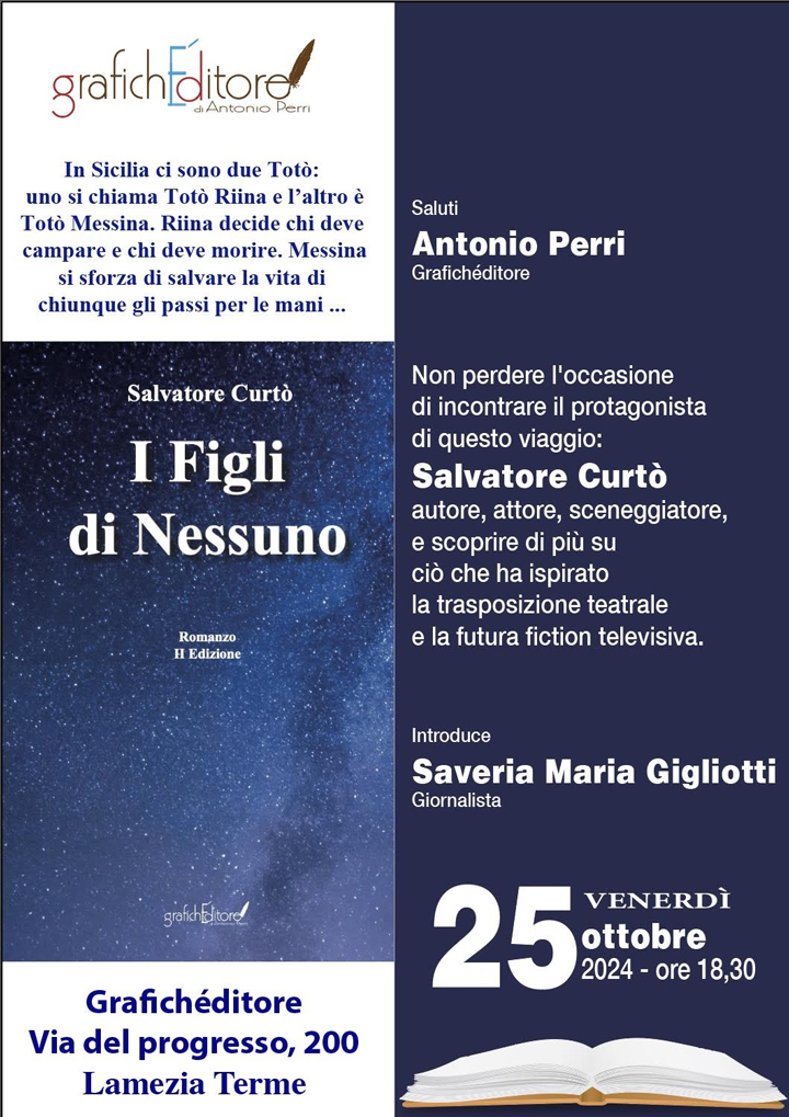 Salvatore Curtò presenta il suo libro "I Figli di Nessuno"