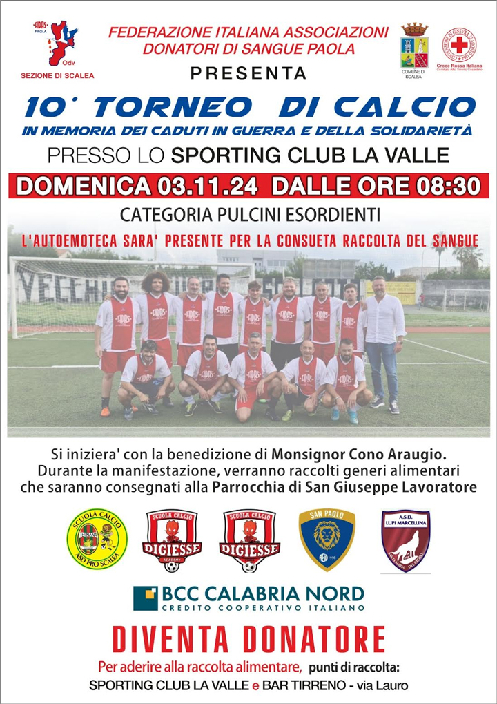 Tutto pronto per il torneo dei Caduti della Fidas