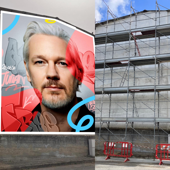 A Polistena il volto di Julian Assange colorerà un nuovo spazio urbano