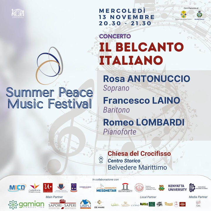 Mercoledì il concerto "Belcanto italiano"