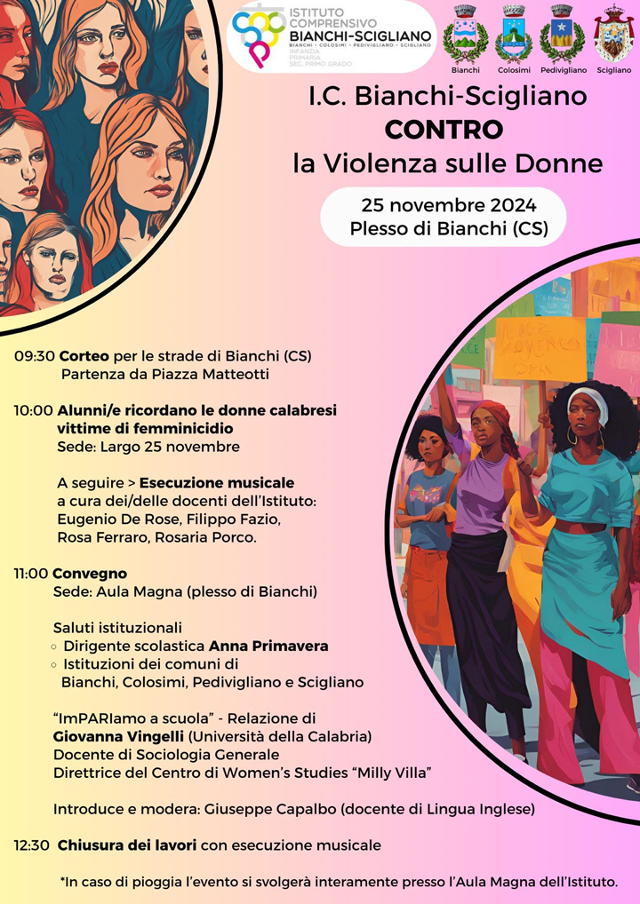 BIANCHI (CS) - Gli studenti dell'IC contro la violenza sulle donne