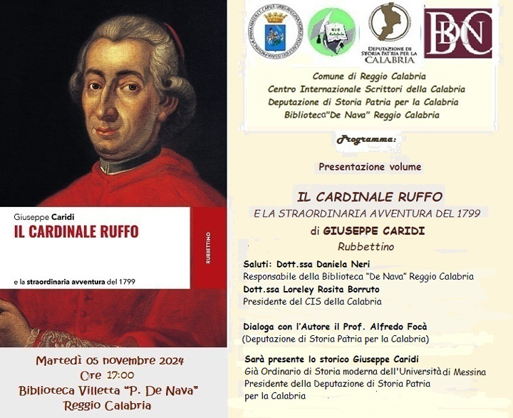 Si presenta il libro "Il Cardinale Ruffo e la straordinaria avventura del 1799"