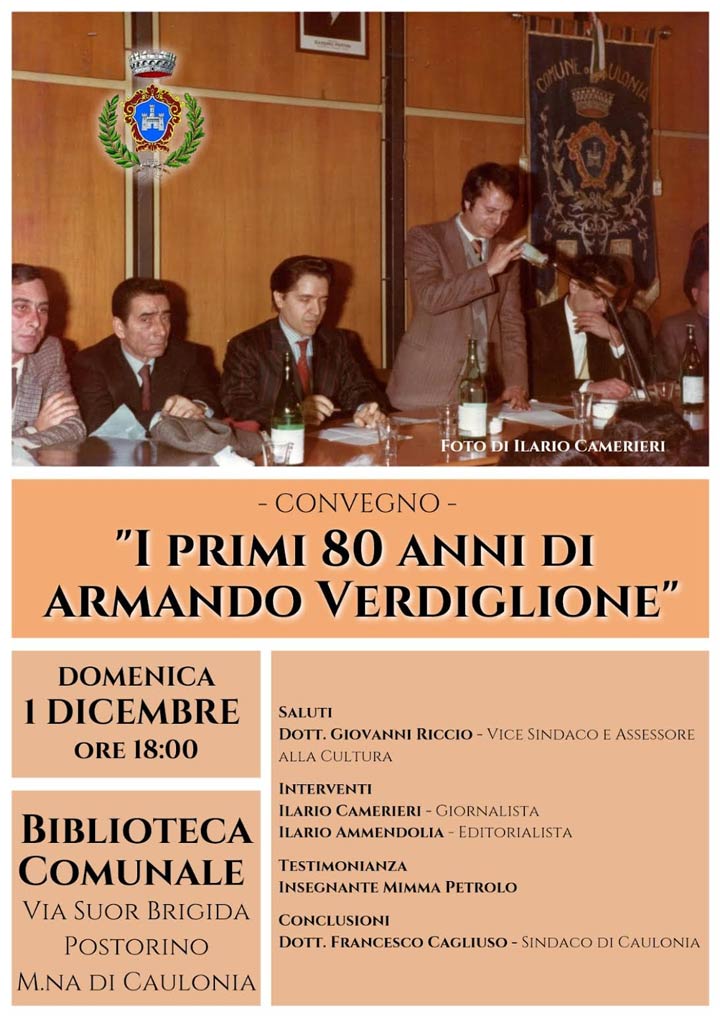 Domenica il convegno per gli 80 anni di Armando Verdiglione