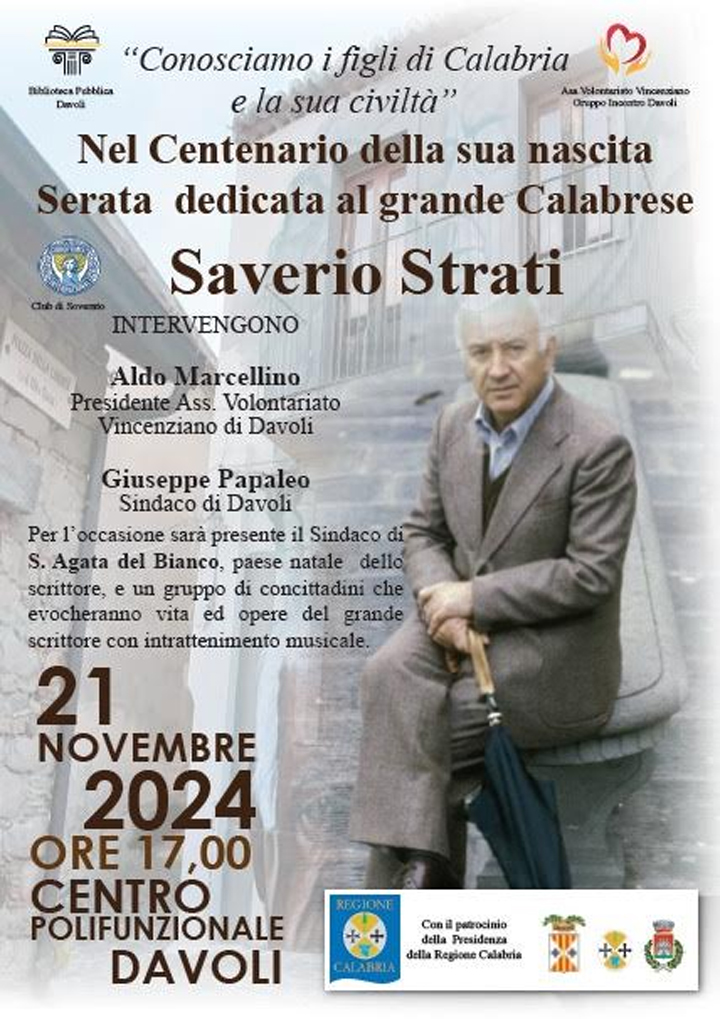 La Biblioteca Vincenziana celebra i 100 anni della nascita di Saverio Strati