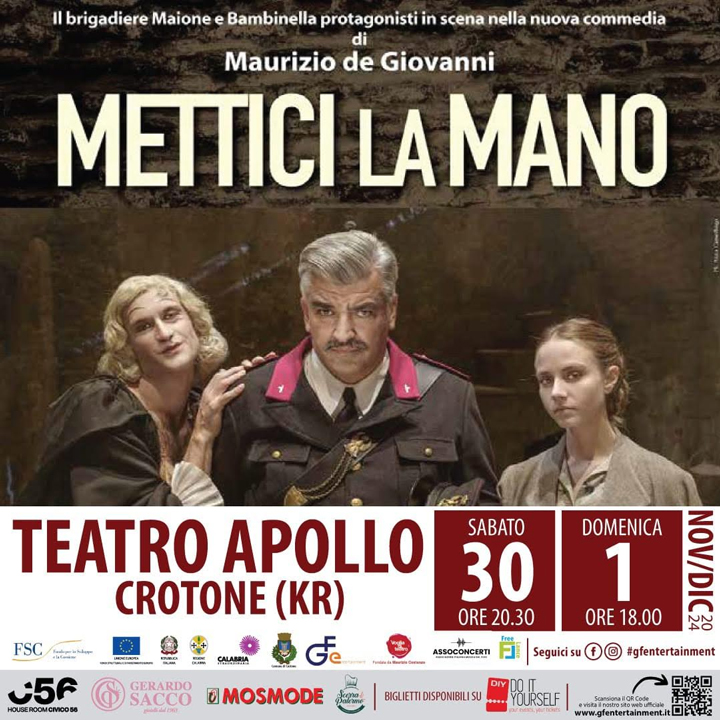 Il 30 novembre in scena "Mettici la mano"