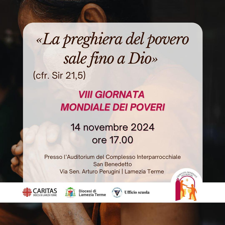 Il 14 novembre incontro per la Giornata Mondiale dei Poveri