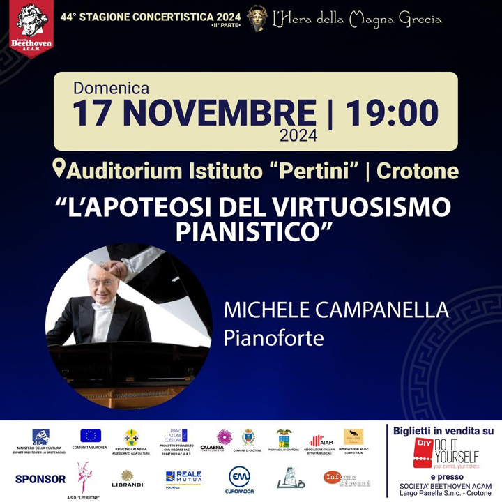 Domenica il concerto di Michele Campanella