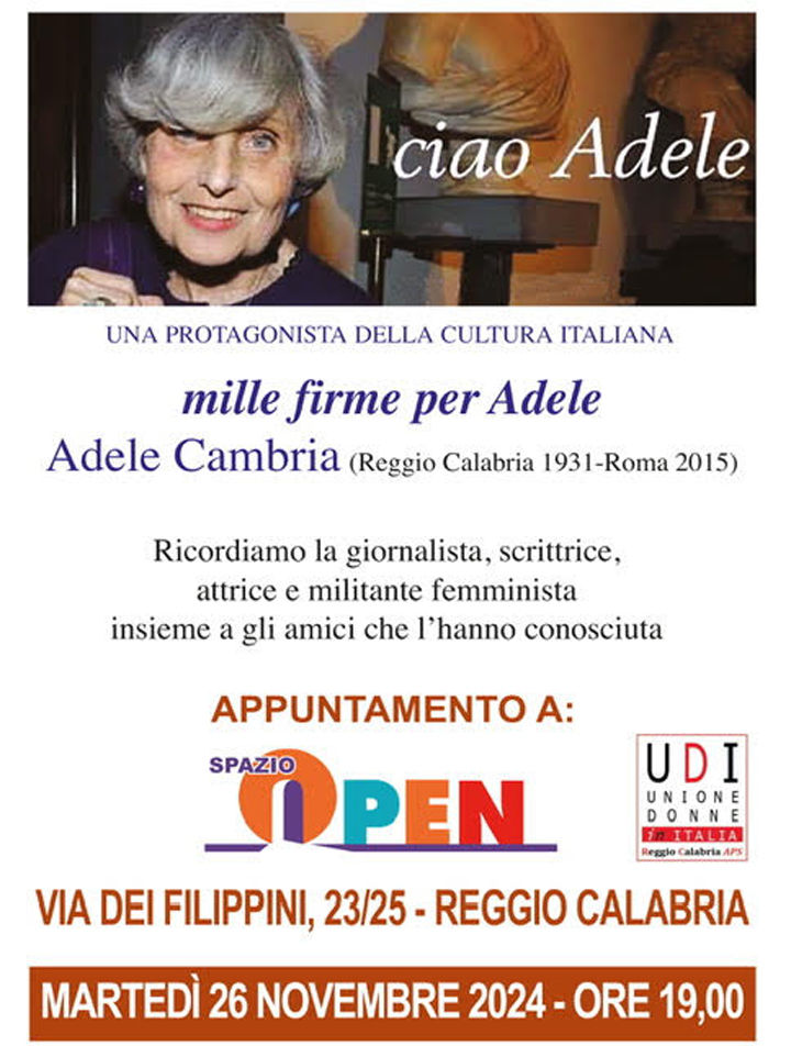 Allo Spazio Open si ricorda Adele Cambria