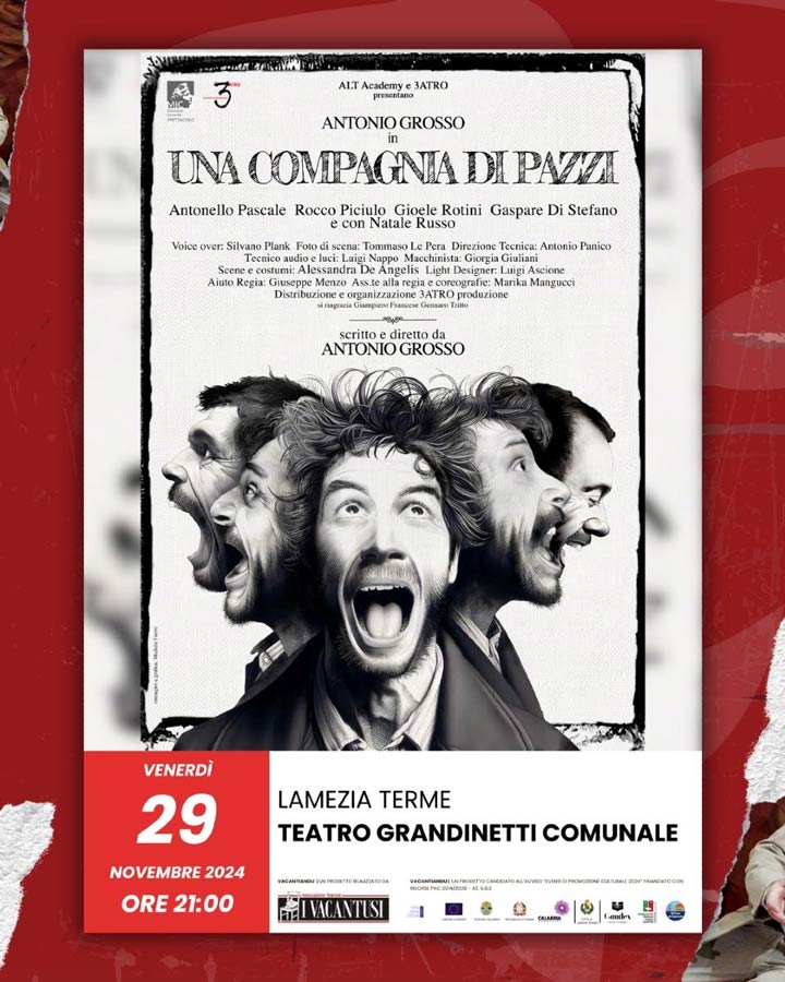 Domani lo spettacolo "Una compagnia di pazzi"