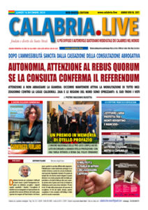 Calabria.Live quotidiano lunedì 16 dicembre 2024