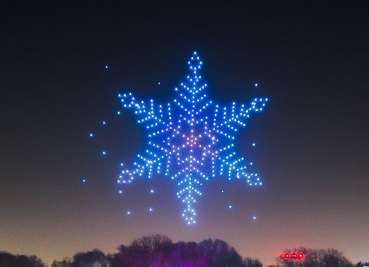 A Reggio lo spettacolo di Natale con i droni