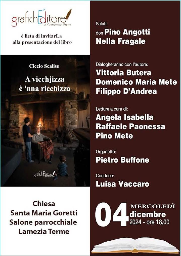 Si presenta il libro "A vicchizza è 'nna ricchizza"