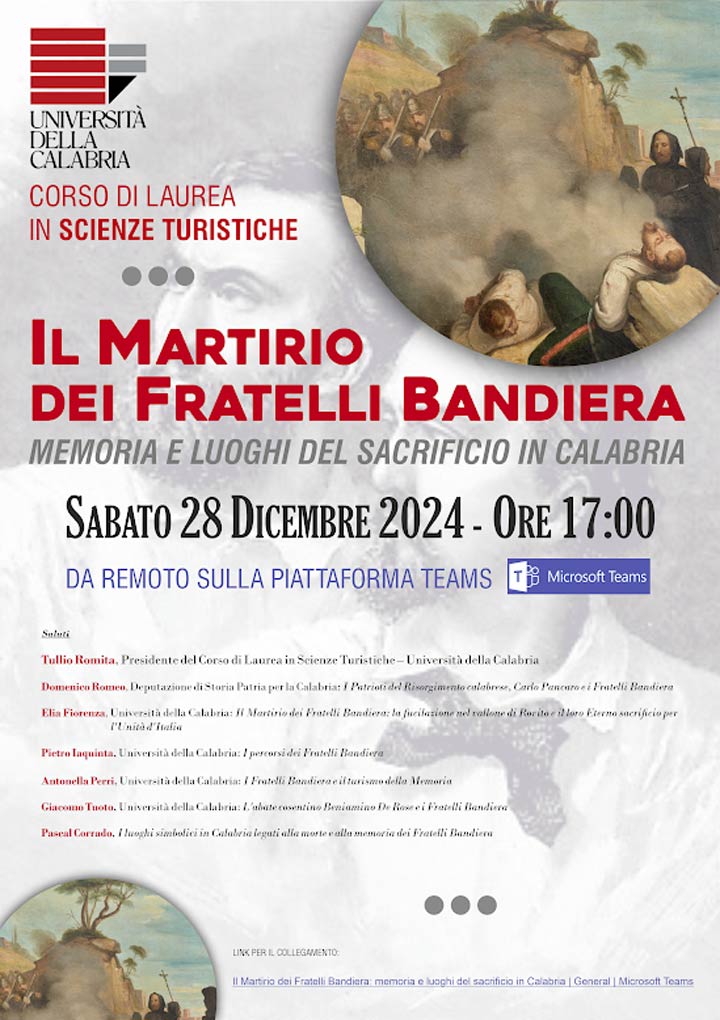 Il seminario online sul Martirio dei Fratelli Bandiera