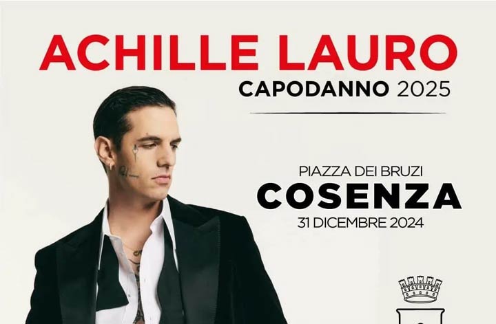 A Cosenza il concertone di fine anno con Achille Lauro