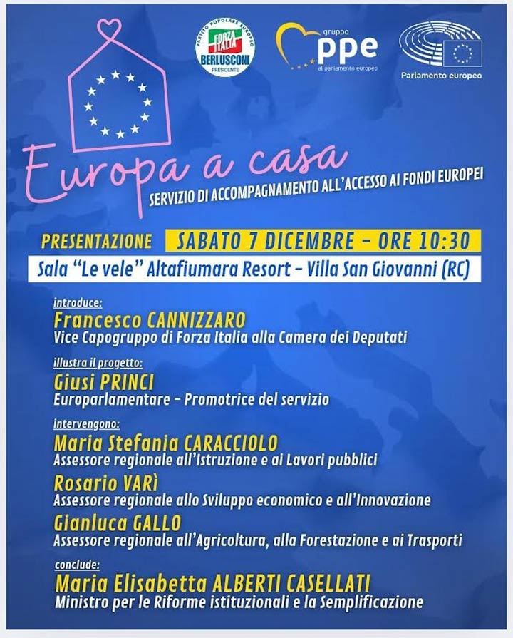 Sabato si presenta il servizio "Europa a casa"