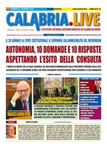 Calabria.Live quotidiano domenica 12 gennaio 2025