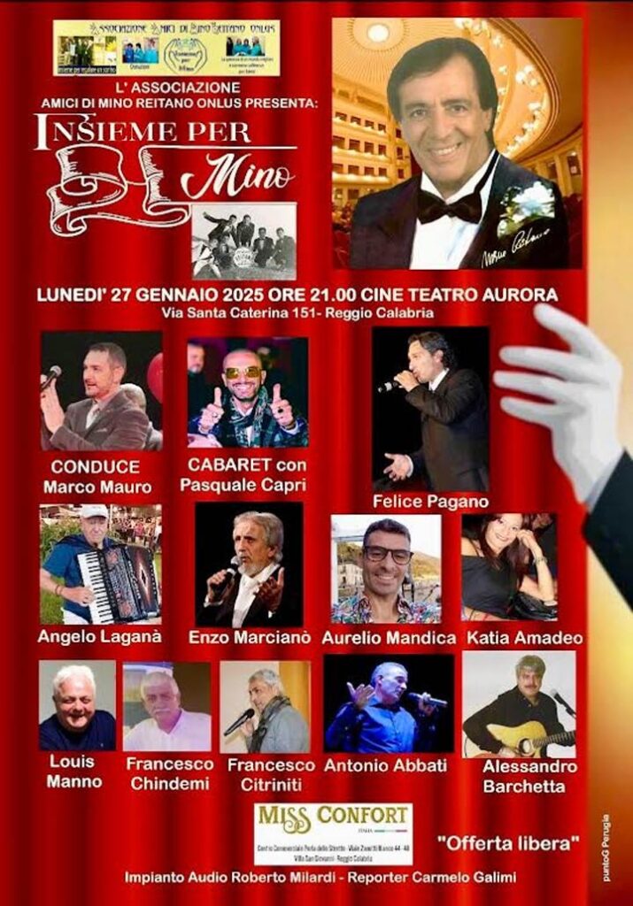 Lunedì a Reggio "Insieme per Mino"