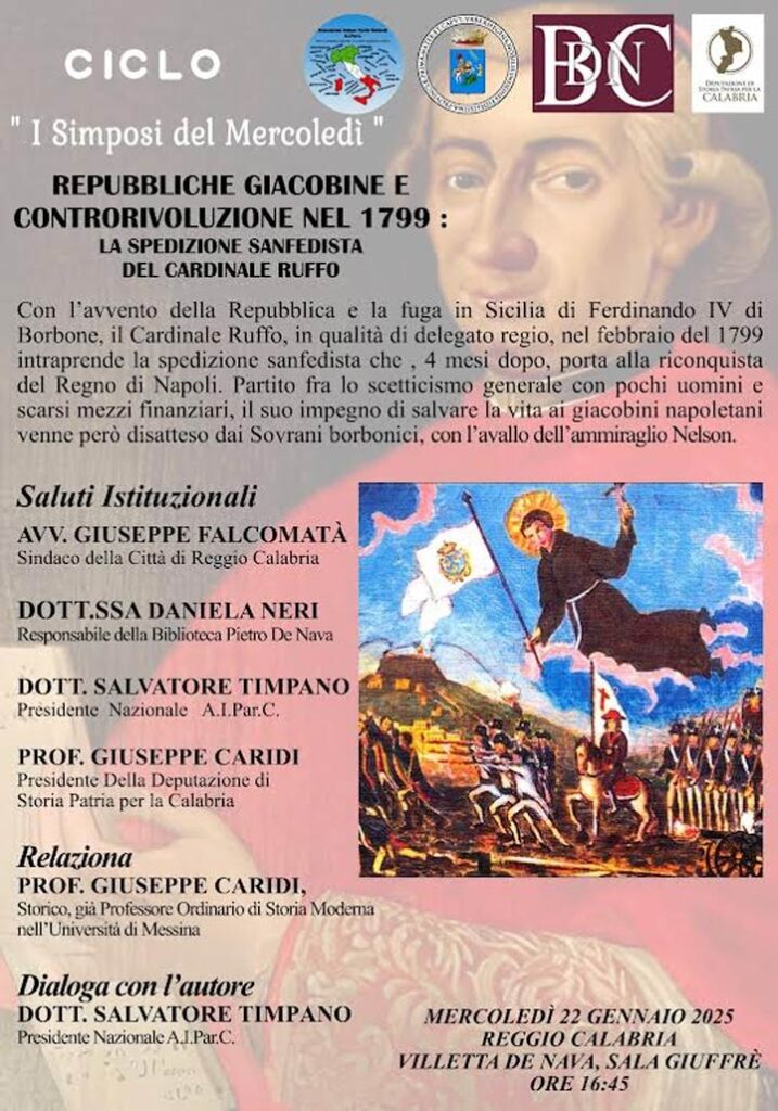 REGGIO - L'incontro su " la spedizione Sanfedista del cardinale Ruffo"